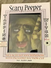 Scary Peeper Tapping Witch Animated Halloween Prop- With Box