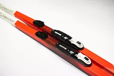 Red and White Waxless 185cm Cross Country Ski NNN Rottefella Bindings Nordic