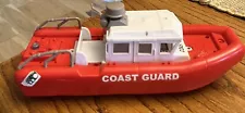 Coast Guard Toy Boat Hard Plastic 10” Long Battery Op Retiree Estate Sale