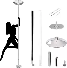 Dance Pole 45mm Portable Static Spinning Stripper Pole Exercise Party Dancing