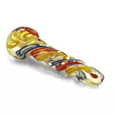 10 pcs WHOLESALE 5" Hand Blown Glass Twist Swirl Pipes Handmade Assorted Colors