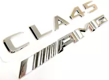 #2 CHROME CLA45 + AMG REPLACEMENT FOR MERCEDES REAR TRUNK EMBLEM BADGE LIFTGATE (For: 2021 CLA45 AMG)