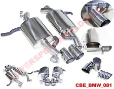 4PCS SS Muffler w/Tips for 2007-2013 BMW E90 E91 E93 335is N54 N55/2009 BMW 335i