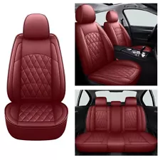 Car Seat Covers 5-Seats Set for BMW PU Leather Cushion MH138 Wine Red