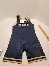 2020 UNDER ARMOUR Sample NAVAL ACADEMY - Style Cowboy Wrestling Singlet Men Sz L