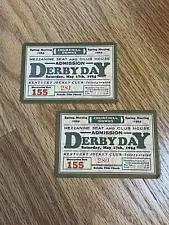 2 1924 Kentucky Derby Ticket Stubs