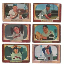 1955 Bowman Don Larsen- 18 Card Lot Old Baseball cards - poor condition