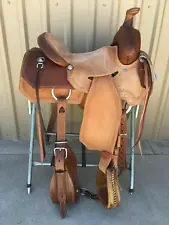 Wade Roper Round Skirt Western Roping Saddle FQHB - Size 14'' inch To 18'' inch