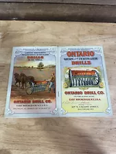 ANTIQUE EARLY ONTARIO DRILL CO. GRAIN AND FERTILIZER DRILLS BROCHURE CATALOG