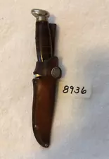 Vintage Boy Scout Knife W/Leather Sheath