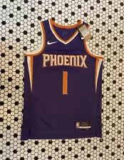 New Phoenix Suns Devin Booker Nike Purple Swing Man Jersey - Icon Edition