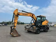 2017 Hyundai HW 140 4x4 Wheeled Excavator Backhoe Aux Hyd Bucket bidadoo -Repair