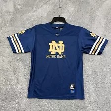 Vintage Starter Notre Dame Jersey YOUTH Boys Large Football Distressed