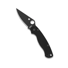 Spyderco Plain Blade Silver Black Blade