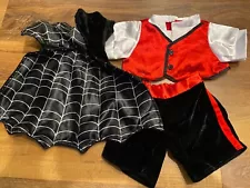 Build A Bear DRACULA Vampire Costume Set-Cape, Shirt, Pants For Halloween Outfit