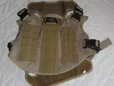 RABBITGOO TACTICAL MILITARY STYLE COYOTE DOG HARNESS VEST MOLLE SIZE LRG MINT