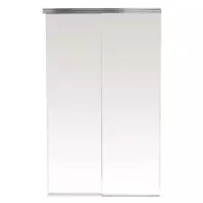 Impact Plus Sliding Doors 80"Hx72"W Glass Aluminum Frame Interior W/ Chrome Trim