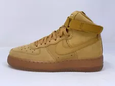 Nike Air Force 1 High Wheat Tan Brown Sneakers, Size 6.5Y / 8W BNIB CK0262-700