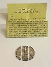 Vintage 1937 Silver Walking Liberty 3 - Piece Half Dollar Magic Trick