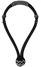 Showman Black/White Braided Rawhide Core Bosal