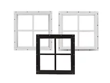 Shed Window 12" x 12" White, Black or Brown, Playhouse, chicken coops, Tempered