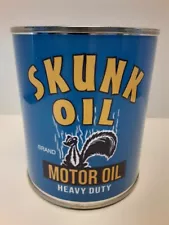 Vintage Skunk Oil Motor Oil Can 1 qt. - ( Reproduction Tin Collectible )