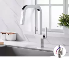 Two Handle Pull-Down Kitchen Faucet- SQUARE DESIGN !! For Your Kosher Kitchen