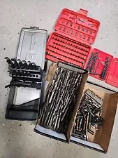 Huge 100+ pc LOT Drill Bits HSS Carbide Dewalt Champion Some USA Craftsman Irwin