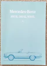 MERCEDES BENZ 280SL 380SL 500SL Sales Brochure May 1983 FRENCH TEXT #03-06/0583