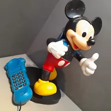 Mickey Mouse Telephone Tyco Vintage 1987 Travelling Backpack Phone Retro 1980s