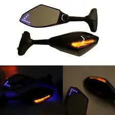 FOR KAWASAKI NINJA 650R 500R 250R 636 2X MOTORCYCLE LED TURN SIGNAL MIRRORS (For: 2007 Kawasaki Ninja 500R)