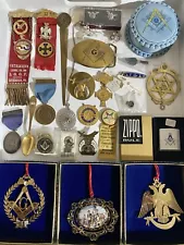 Wholesale Lot 28 Items MASON FREEMASON SYMBOL MASONIC LODGE RARE RIBBON ORNAMENT