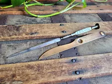 Two Vintage Advertising Letter Openers AS&W Co. and Brass Pinella's Lumber Rule