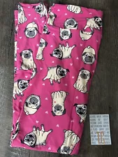 New Release LuLaRoe TC Tall & Curvy Leggings Beautiful Pug Dog New Print