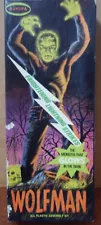 1969 Aurora Frightening Lightning Wolf Man Monster Model Kit Complete Unbuilt