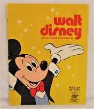 Vintage Walt Disney 16mm Films For Rental 1973-74 Catalog Book Magazine