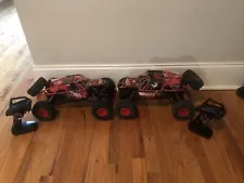 2 Rock Force 33 4x4 RC Buggy Crawler As Is Untested Both Remotes Parts Only