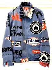 Supreme × Thrasher 15SS Work Jacket Light Blue Size S From Japan