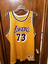 Vintage Dennis Rodman Los Angeles Lakers Champion Jersey 48 XL