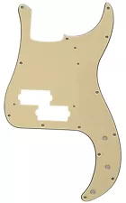 Pickguard For Fender '62 Precision P Bass Guitar-3-Ply-VINTAGE YELLOW