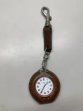 Swiss Army Pocket Watch Silver Tone White Red Swiss