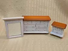 CANDLEWOOD FOR CONCORD DRESSER, MIRROR, & NIGHTSTAND FOR MINIATURE DOLLHOUSE