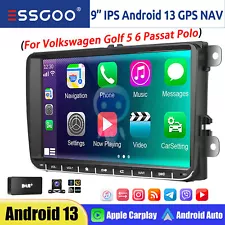 9" Carplay Car Stereo Radio GPS 1+32G Head Unit Bluetooth DAB For VW GOLF MK5/6