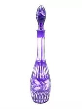 Decanter Amethyst Cut To Clear Crystal simply Beautiful Decanter Sale Discount!