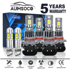 For Chevy Blazer Silverado Sport Utility 1993-1996 LED Headlight Fog Light Bulbs (For: 1993 Chevrolet Silverado)