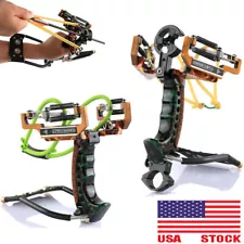 Powerful Hunting& Fishing Slingshot Heavy Duty Shooting Catapult with Arrow Rest