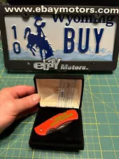 Zippo lockback Knife W/ Box Fredd's Auto Salvage NIB sales sample promo