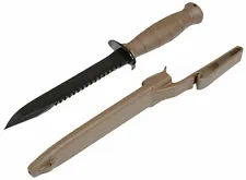 GLOCK Field Fixed Blade Survival Knife with Saw & Sheath - Flat Dark Earth...