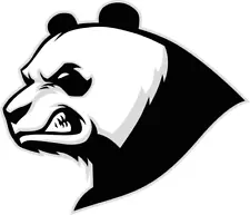 Angry Panda Head Car Bumper Sticker Decal