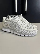 Nike Free 5.0 V4 White Leopard Women's Sz 9.5 Shoes Running Sneakers 511281-100